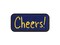 Cheers Fun Text Multi-Color Embroidered Iron-On or Hook & Loop Patch Applique